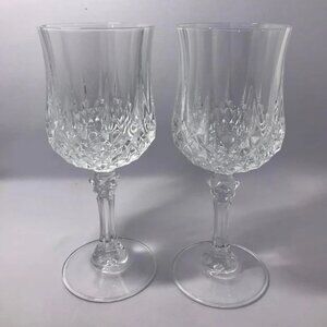 Vintage Longchamp Wine Glasses by Cristal D' Arques Durand Set of 2
